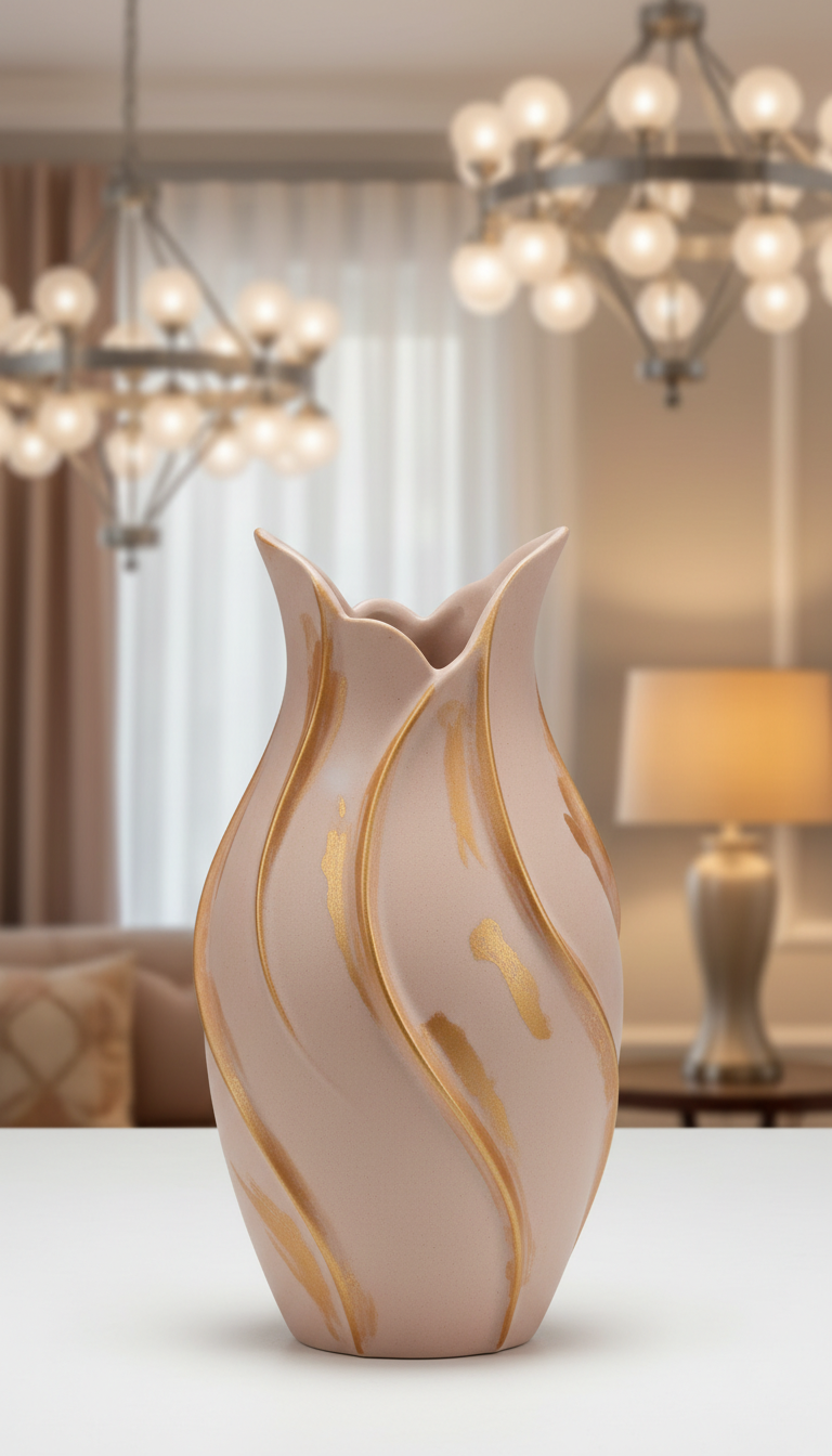 Blush Petal Decorative Vase