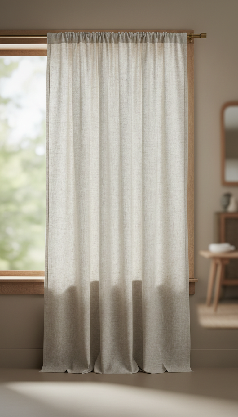 Linen Curtain Panel in Natural