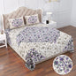 Royal Purple Floral Mandala Queen Size Cotton Bedsheet