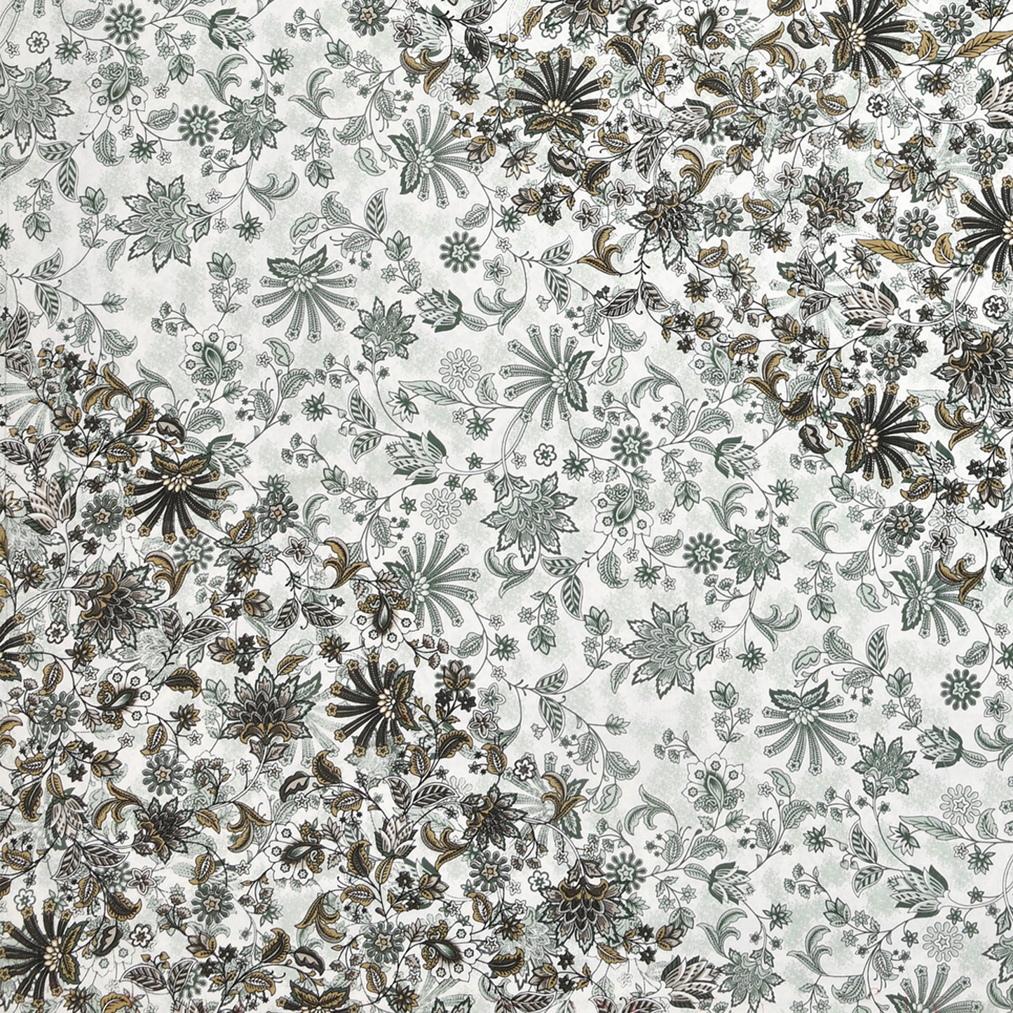 Charcoal Grey Floral Mandala Queen Size Cotton Bedsheet