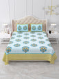 Pink Floral Queen Size Cotton Bedsheet