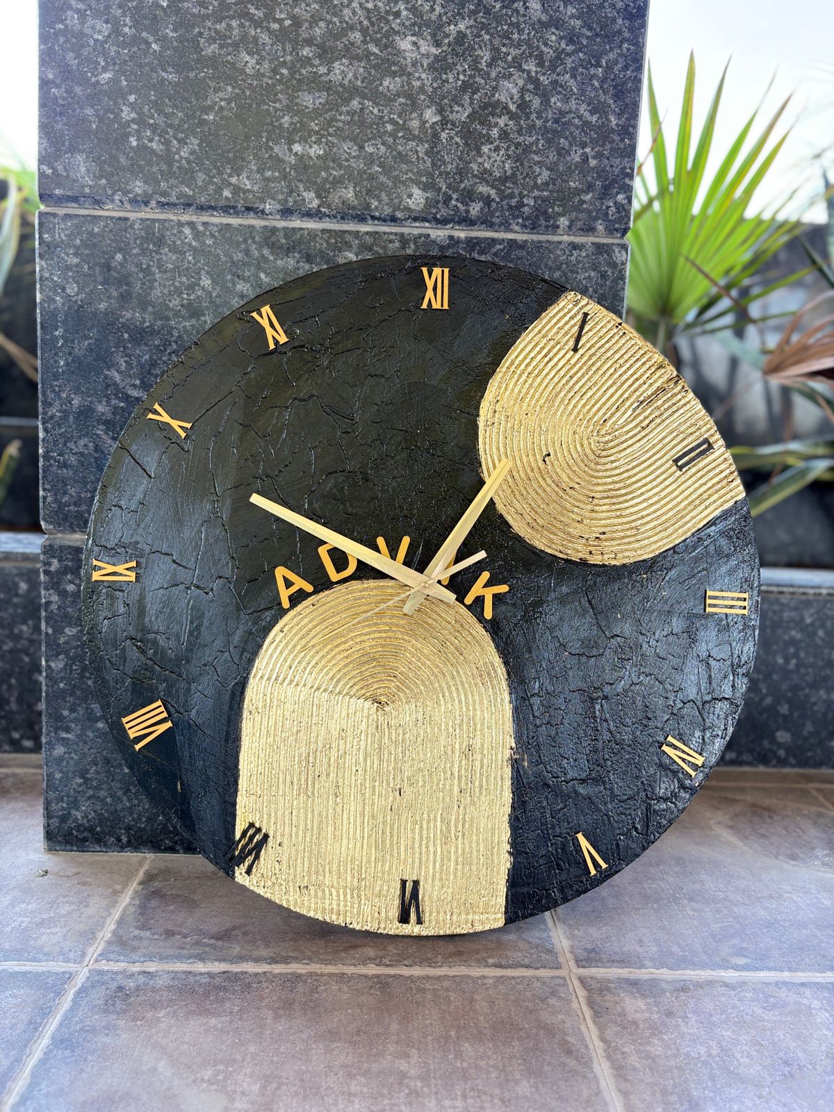 24-inch Custom Textured Art Wall Clock
