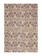 Full flat view of the butter yellow all-over floral bedsheet 90x108 by Castile India
