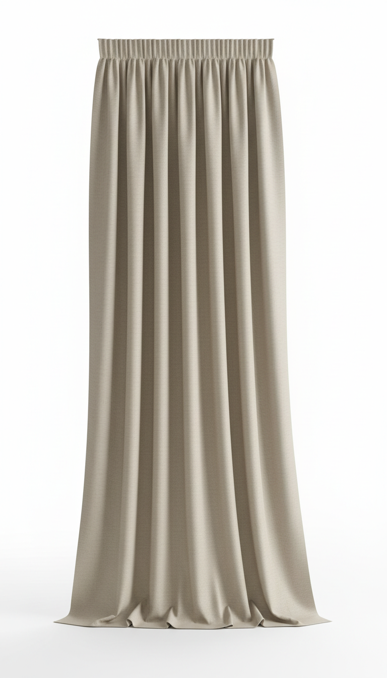 Soft Beige Curtain Panel