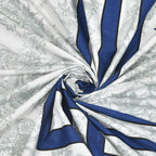 Navy Blue Swiss Marble Tree of Life Printed Bedsheet (100 x 108) with 2 Pillow Covers