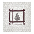 Wine Maroon Swiss Marble Tree of Life Printed Bedsheet (100 x 108) with 2 Pillow Covers