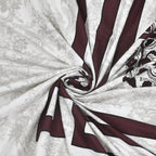 Wine Maroon Swiss Marble Tree of Life Printed Bedsheet (100 x 108) with 2 Pillow Covers