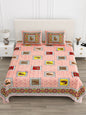 Multi-Color Paisley Block Print Queen Size Cotton Bedsheet
