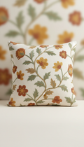 Botanical Embroidered Throw Pillow