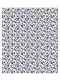 Full flat view of Castile India purple and white floral vine bedsheet 90x108